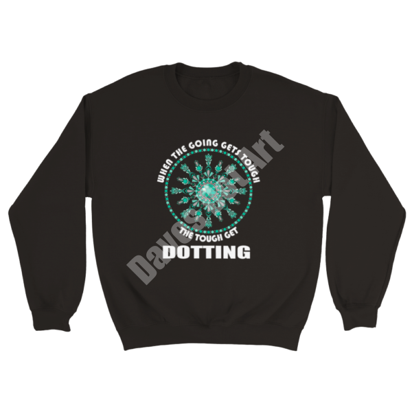 Going gets tough - Emerald Dot Mandala - Classic Unisex Crewneck Sweatshirt