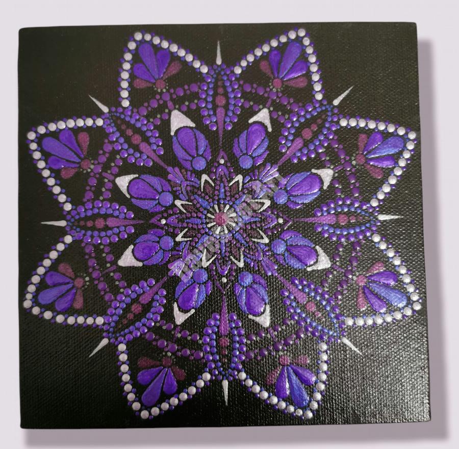 Dot Mandala Canvas - Amethyst