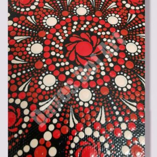 Hand Painted Dot Mandala Canvas - Love