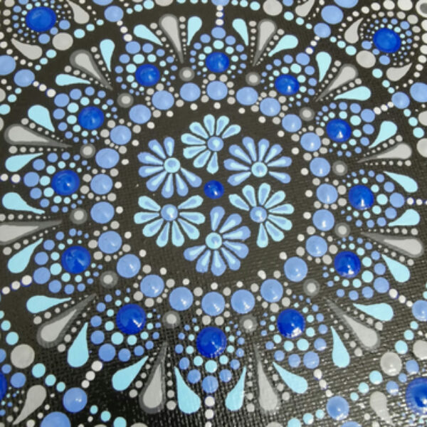 Hand Painted Dot Mandala Canvas