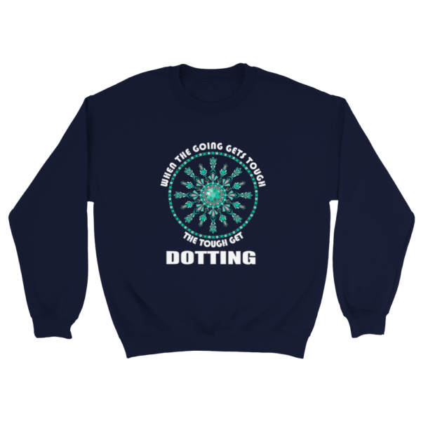 Going gets tough - Emerald Dot Mandala - Classic Unisex Crewneck Sweatshirt