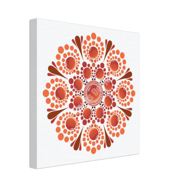 Dot Mandala - Orange - Canvas