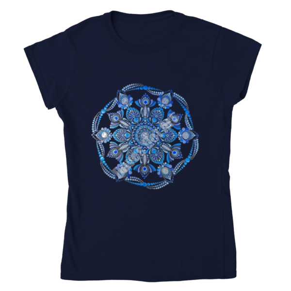 Dot Mandala - Sapphire - Classic Womens Crewneck T-shirt